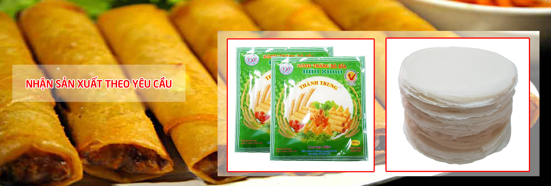 Bánh tráng bò bía đậu xanh 